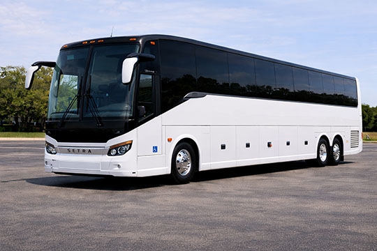 56-passenger charter bus available for charter in Dalton, GA